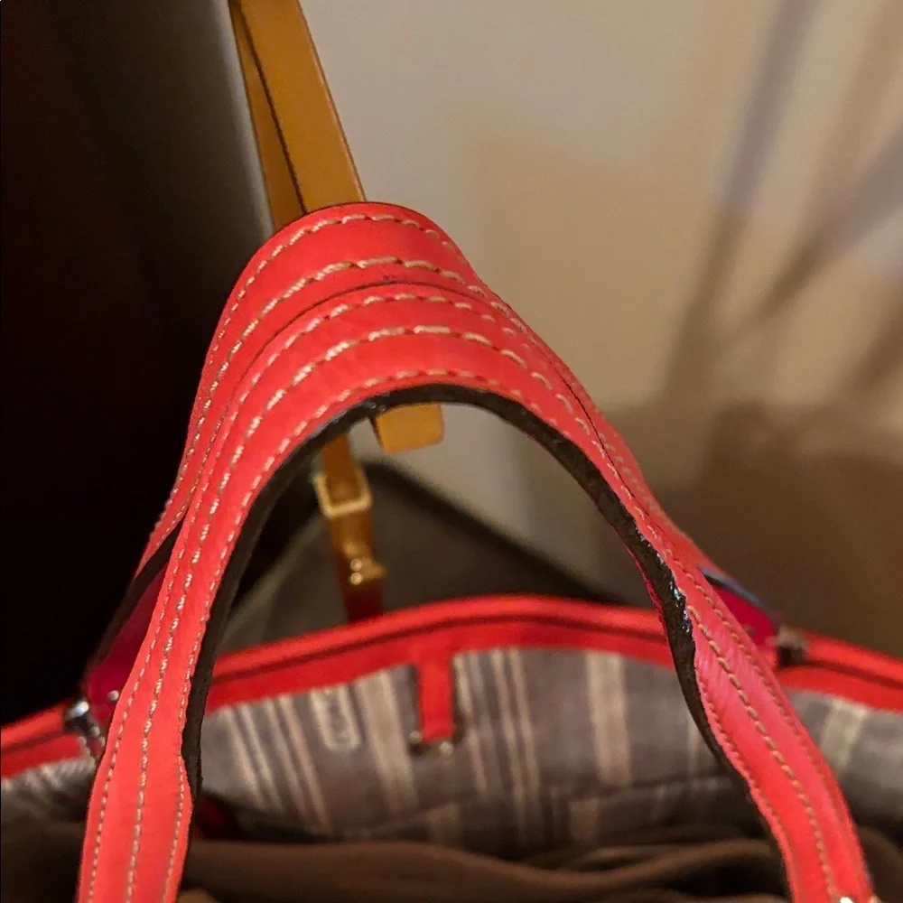 Coach Red and Tan Women's Tote Bag M1269-22904